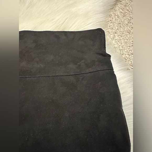 Mix No 6 PRAHA Size Us 8.5 Black Suede High Knee Back Zipper Block Heels Boots - Picture 3 of 7